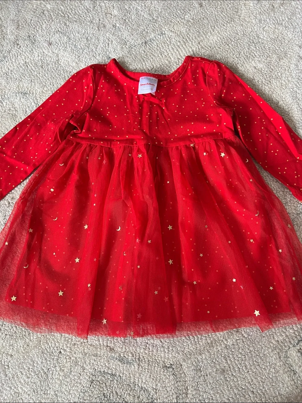 Hanna Andersson Red Tulle Star & Moon Dress